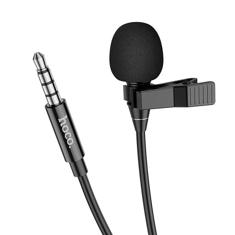 HOCO Microphone Hands Free Clip-on Mic Lavalier For Smartphone & PC Audio Plug 3.5mm