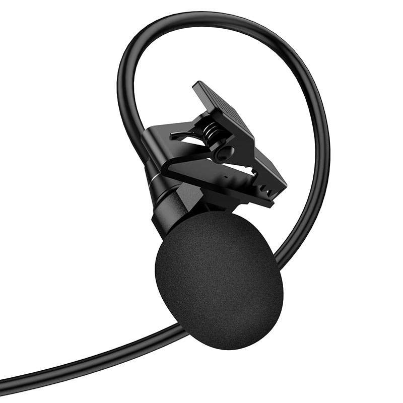 HOCO Microphone Hands Free Clip-on Mic Lavalier For Smartphone & PC Audio Plug 3.5mm