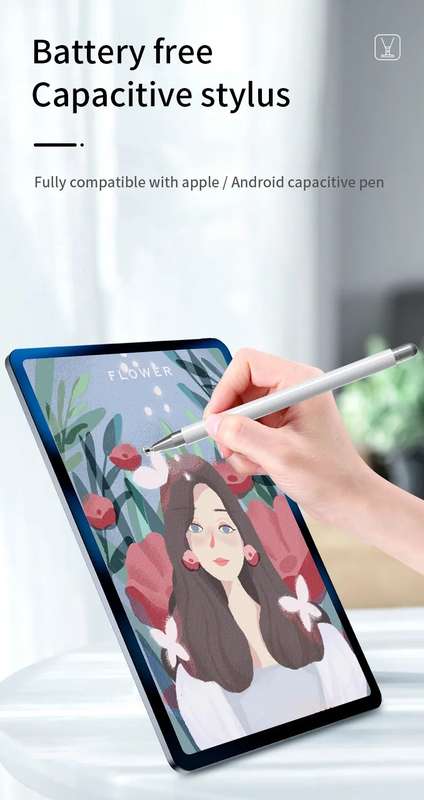 HOCO Stylus Pen for Touch Screens, 2-in-1 Tablet Pen Stylus Pencil 170mm