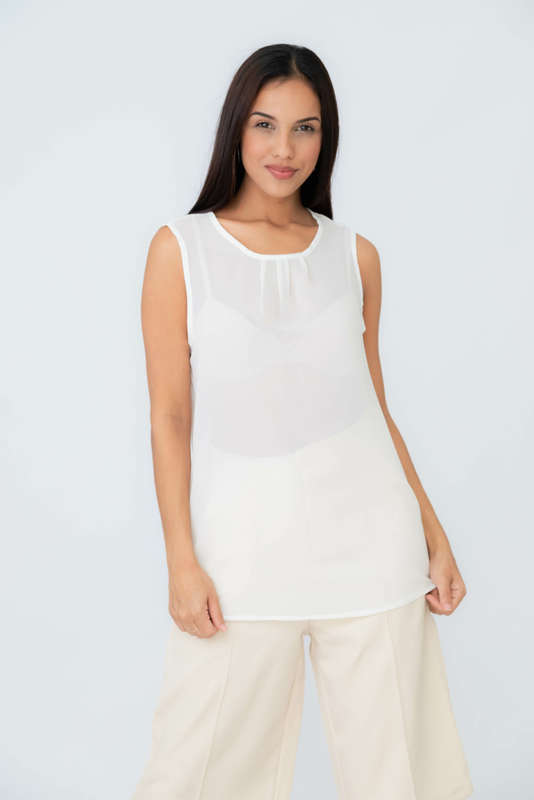 Ivory Sheer Elegance Top