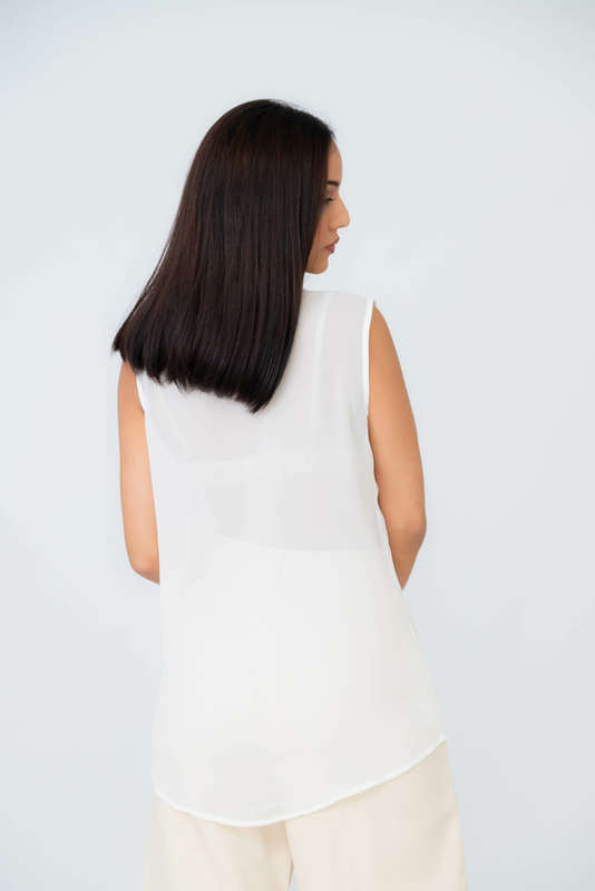 Ivory Sheer Elegance Top