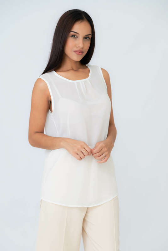 Ivory Sheer Elegance Top