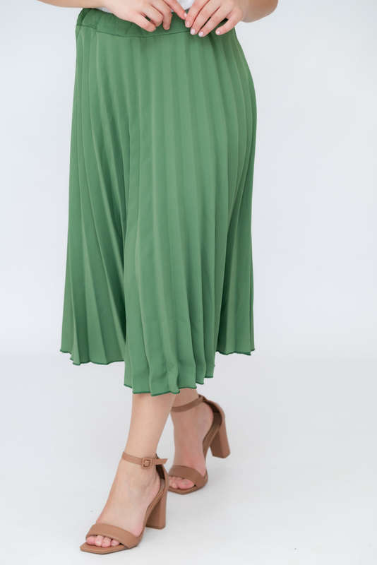 Leonora Pleated Mid Length Skirt