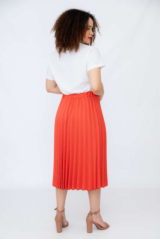 Leonora Pleated Mid Length Skirt