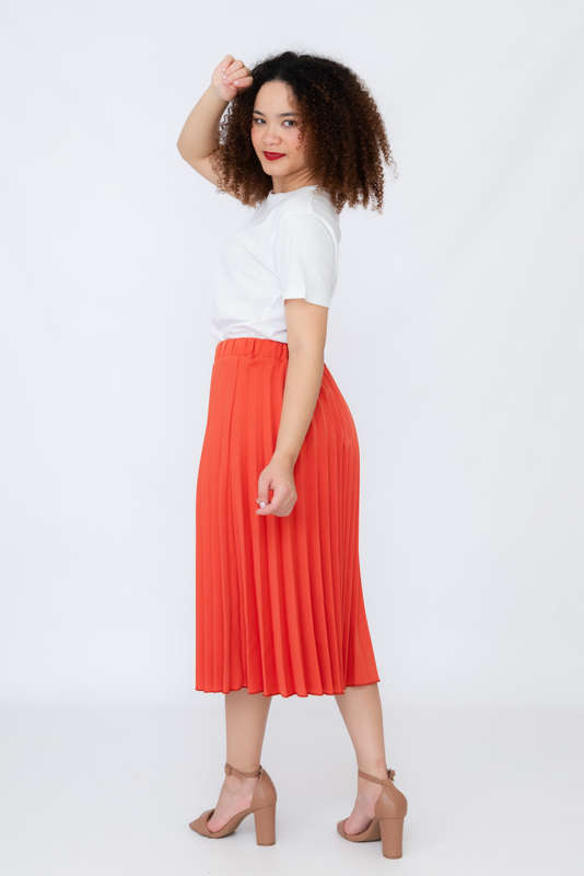 Leonora Pleated Mid Length Skirt