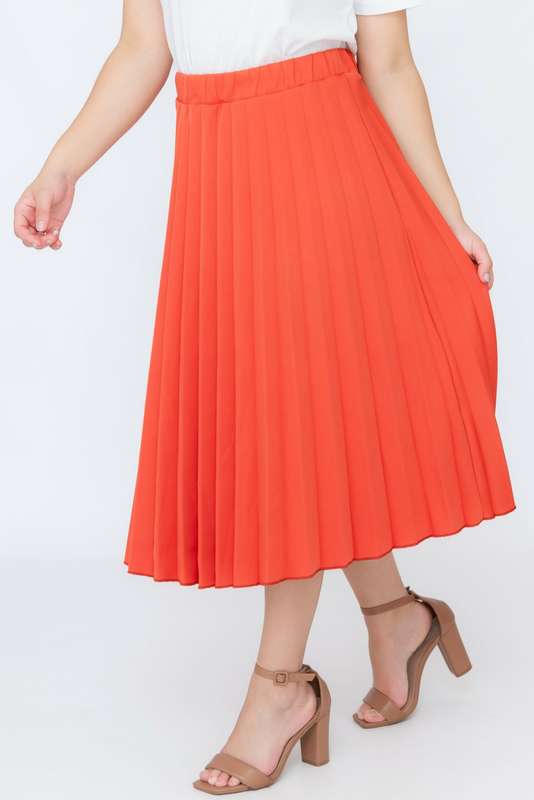 Leonora Pleated Mid Length Skirt