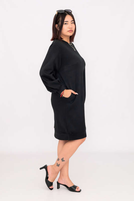 Dorothy Long Sleeve Midaxi Oversized Winter Sweater With Pockets