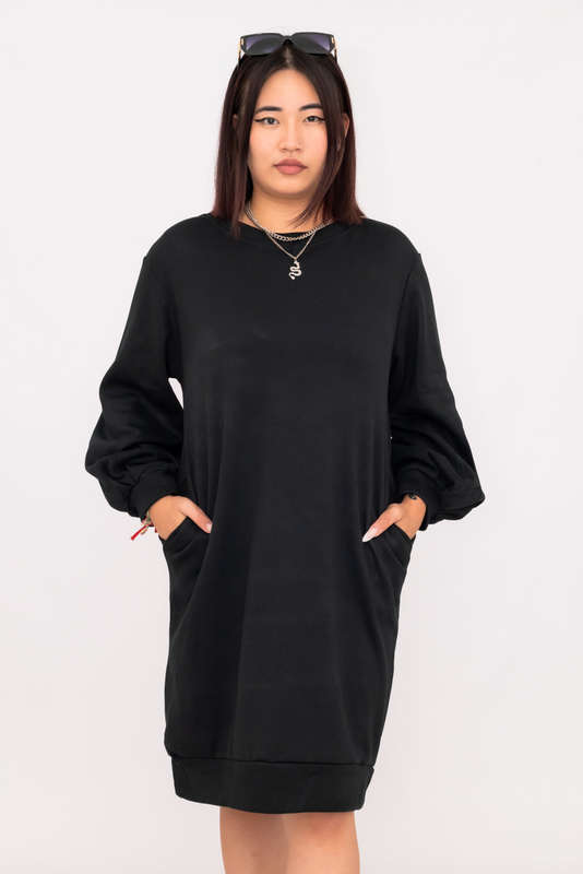 Dorothy Long Sleeve Midaxi Oversized Winter Sweater With Pockets