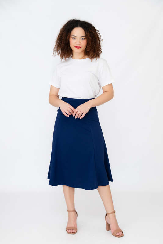 Sally Midaxi Skirt Navy