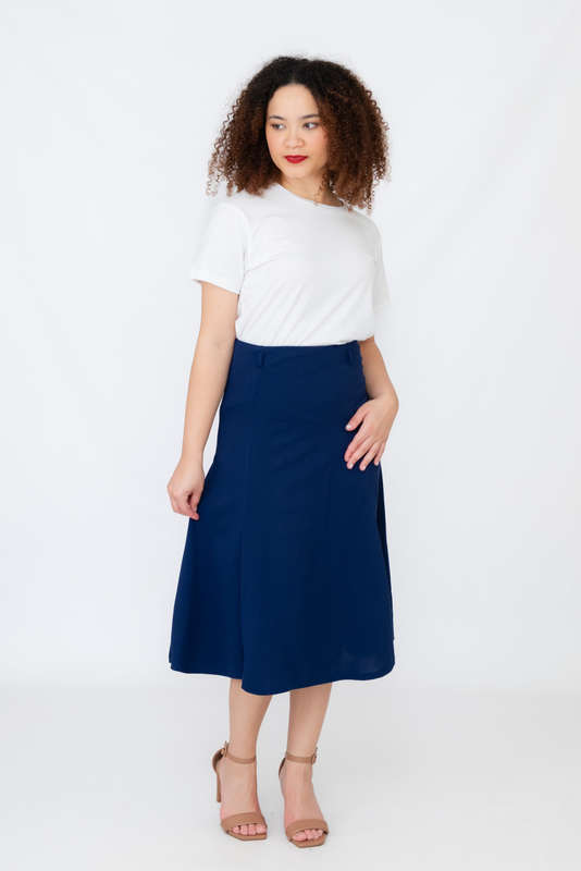 Sally Midaxi Skirt Navy