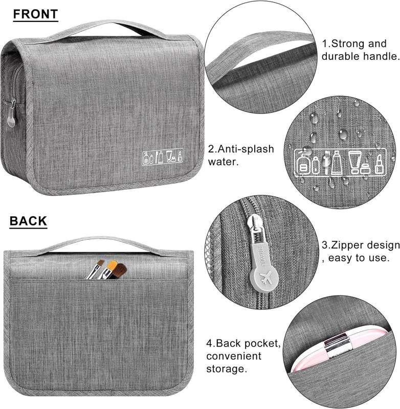 Senza Large Capacity Hanging Travel Toiletry and Make-Up Bag Organizer