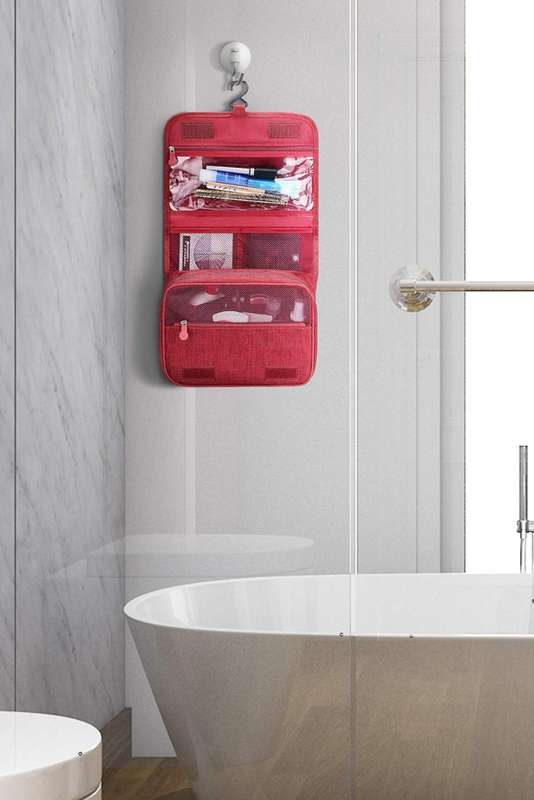 Senza Large Capacity Hanging Travel Toiletry and Make-Up Bag Organizer