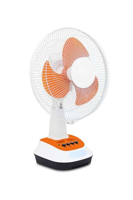 Smart 12 Inch Rechargeable Portable Table Fan with LED Light &amp; Powerbank