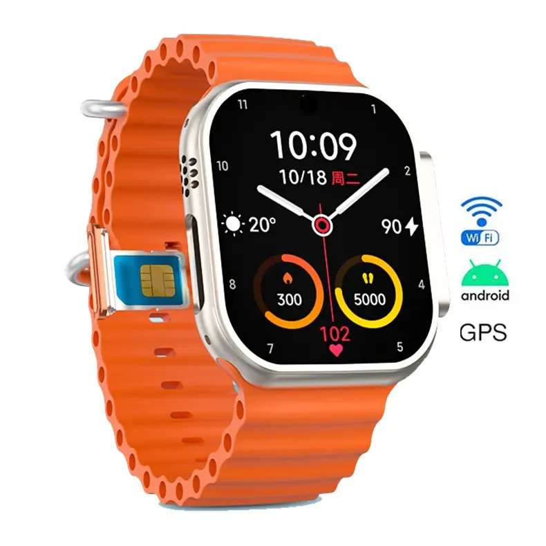 The Phone Premium S9 Android Ultra Smart Watch With 4G SIM & Video Calling Black