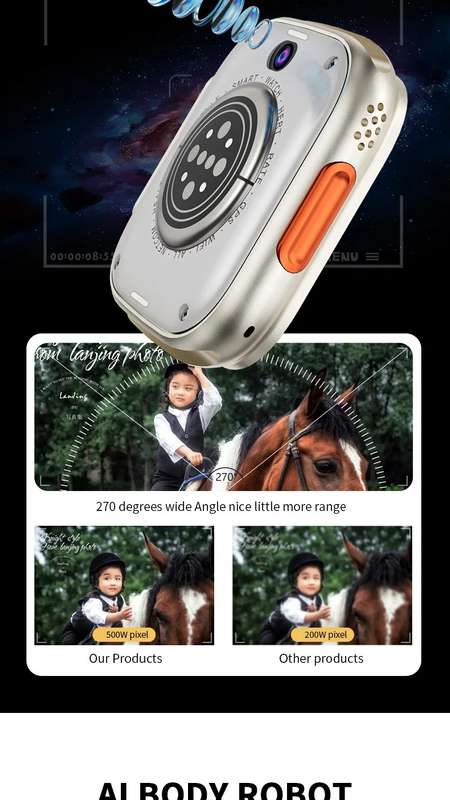 The Phone Premium S9 Android Ultra Smart Watch With 4G SIM & Video Calling Black