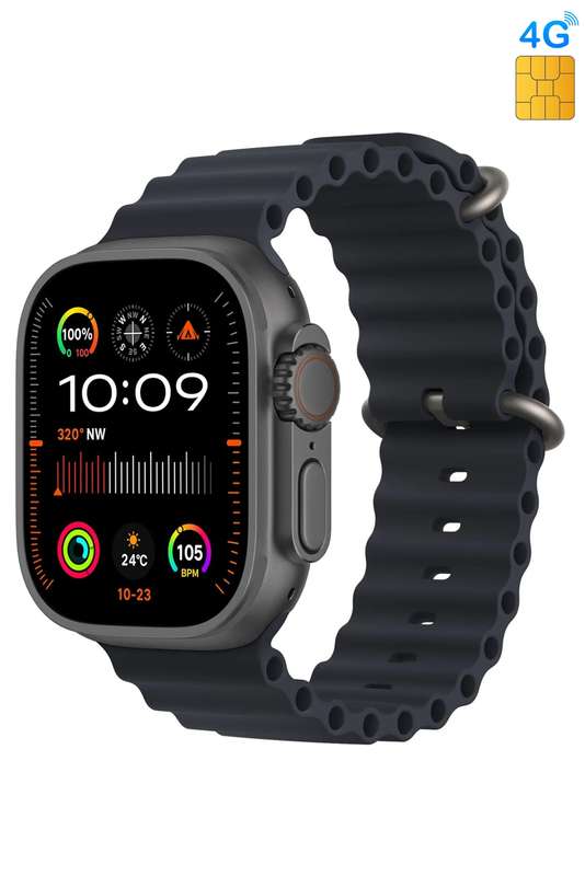 The Phone Premium S9 Android Ultra Smart Watch With 4G SIM & Video Calling Black