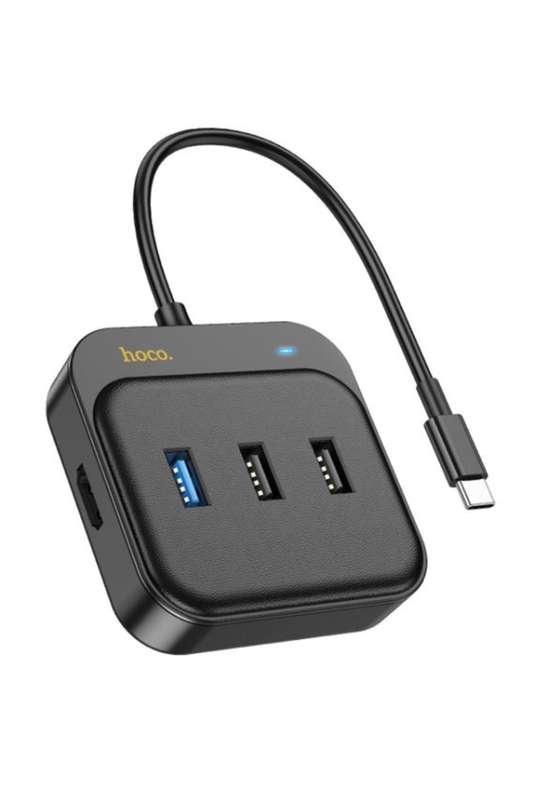 HOCO HB36 5 in 1 HDTV+USB3.0+USB2.0x2+PD100W Converter, Cable Length: 0.2m