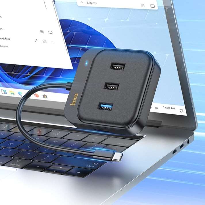 HOCO HB36 5 in 1 HDTV+USB3.0+USB2.0x2+PD100W Converter, Cable Length: 0.2m