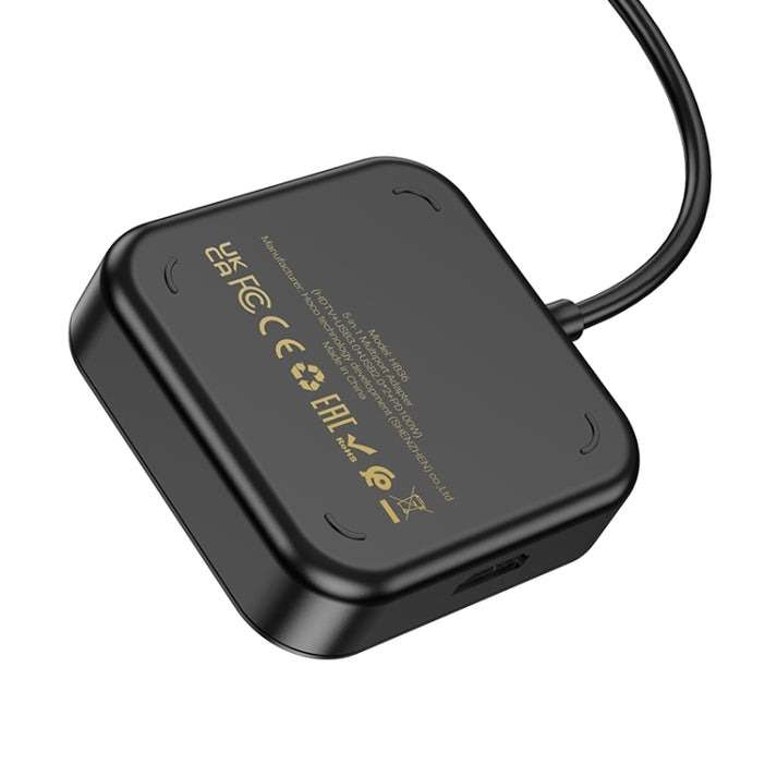 HOCO HB36 5 in 1 HDTV+USB3.0+USB2.0x2+PD100W Converter, Cable Length: 0.2m