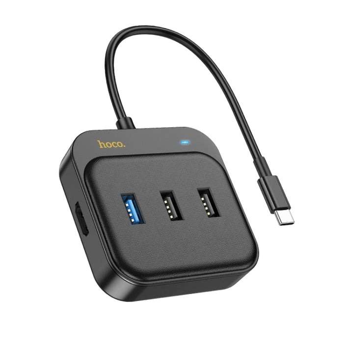 HOCO HB36 5 in 1 HDTV+USB3.0+USB2.0x2+PD100W Converter, Cable Length: 0.2m