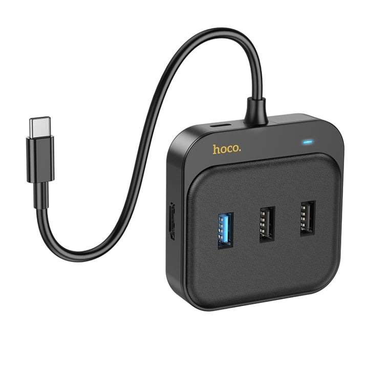 HOCO HB36 5 in 1 HDTV+USB3.0+USB2.0x2+PD100W Converter, Cable Length: 0.2m