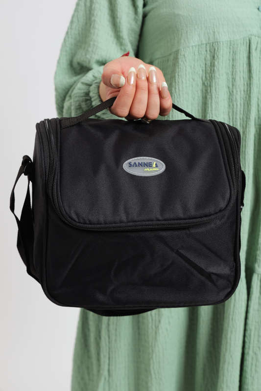 Sannea Black Thermal Insulated Lunch Bag Portable Foil Cooler Bag