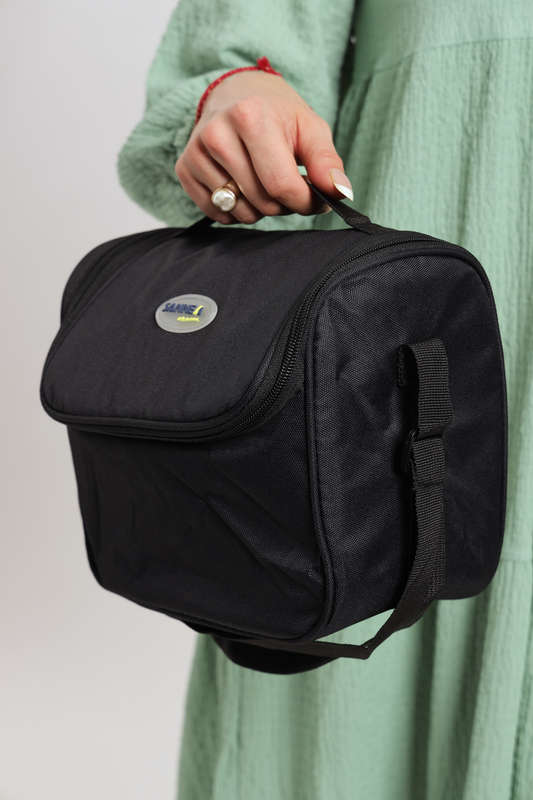 Sannea Black Thermal Insulated Lunch Bag Portable Foil Cooler Bag