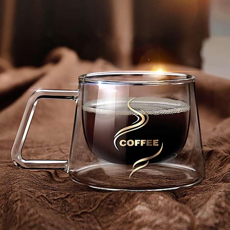 Senza 200ml Clear Double Wall Milk Coffee Tea Insulated Mug