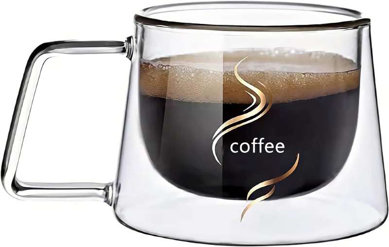 Senza 200ml Clear Double Wall Milk Coffee Tea Insulated Mug