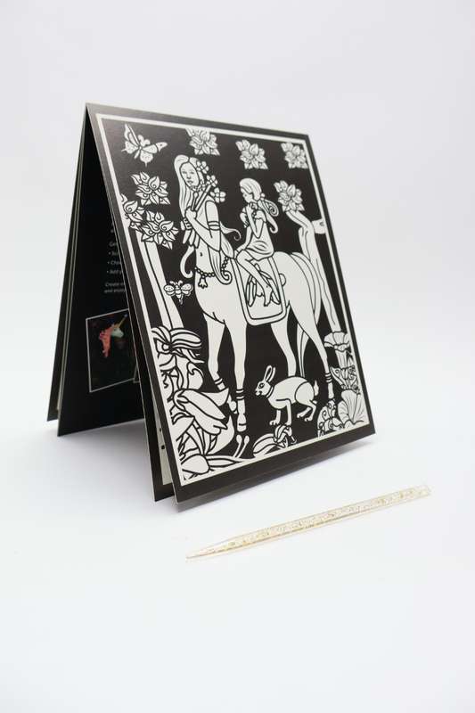 Senza 4 Sheet Scratch Note Colour In Cards With Sharp Tip Stylus 185mm X 145mm
