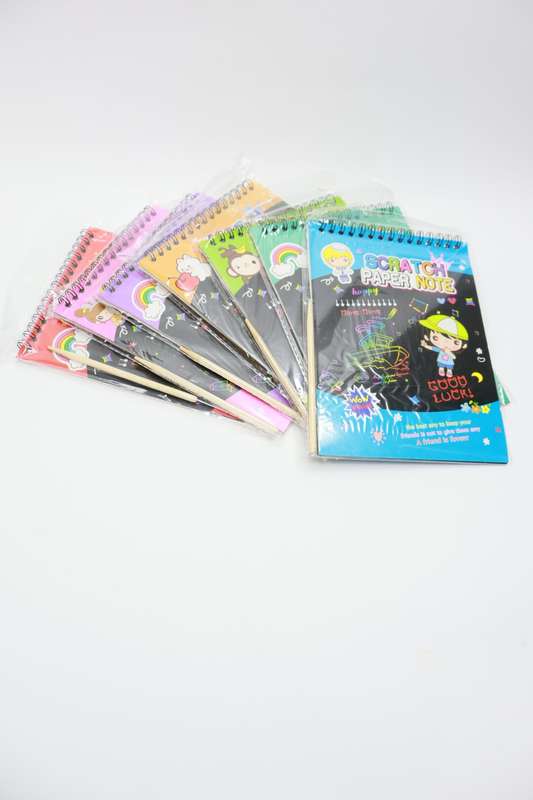 Senza 8 Sheet Scratch Note Cards With Sharp Tip Stylus 200mm X 140mm