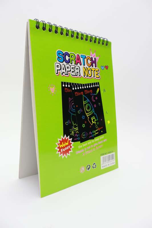 Senza 8 Sheet Scratch Note Cards With Sharp Tip Stylus 200mm X 140mm
