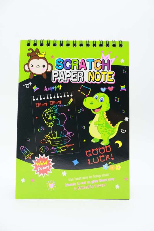 Senza 8 Sheet Scratch Note Cards With Sharp Tip Stylus 200mm X 140mm