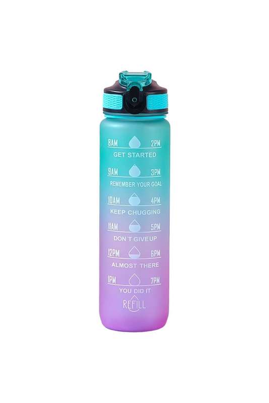 Senza 1L Motivational Time Marker Water Bottle BPA Free