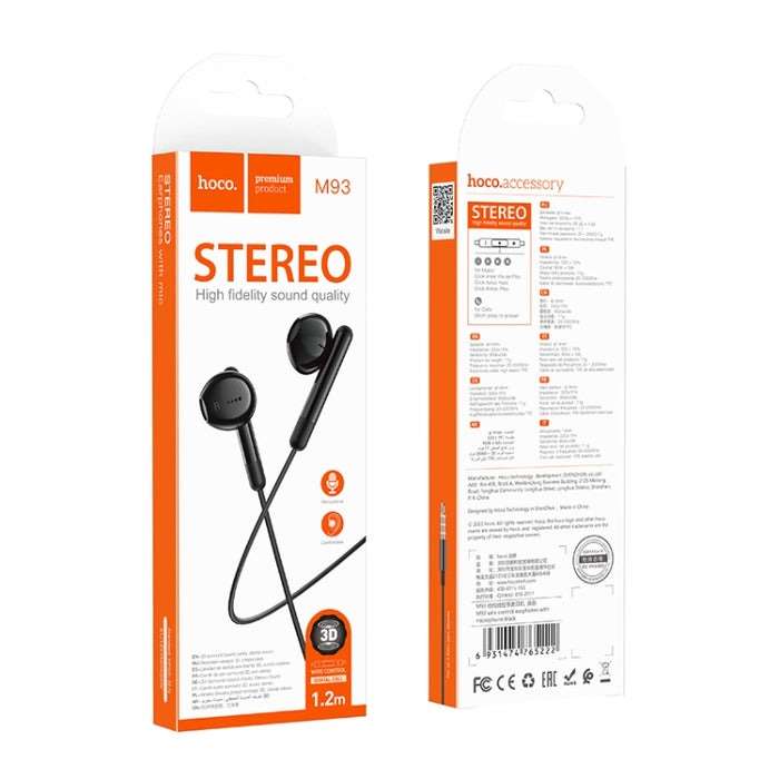 HOCO M93 Wire Control Stereo High Fidelity Sound Headphones