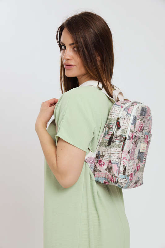 ladies Lux Handbag Travel Backpack With Multiple Compartments