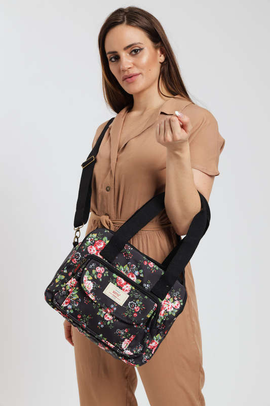 ladies Lux  Travel Handbag Crossbody Sling Bag With Multiple Compartments