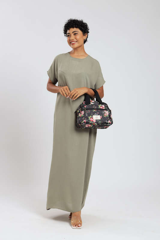ladies Luxury Travel Crossbody Handbag With Multiple Compartments & Wide Strap