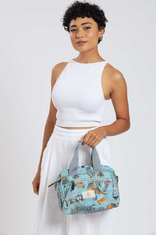 ladies Luxury Travel Crossbody Handbag With Multiple Compartments & Wide Strap