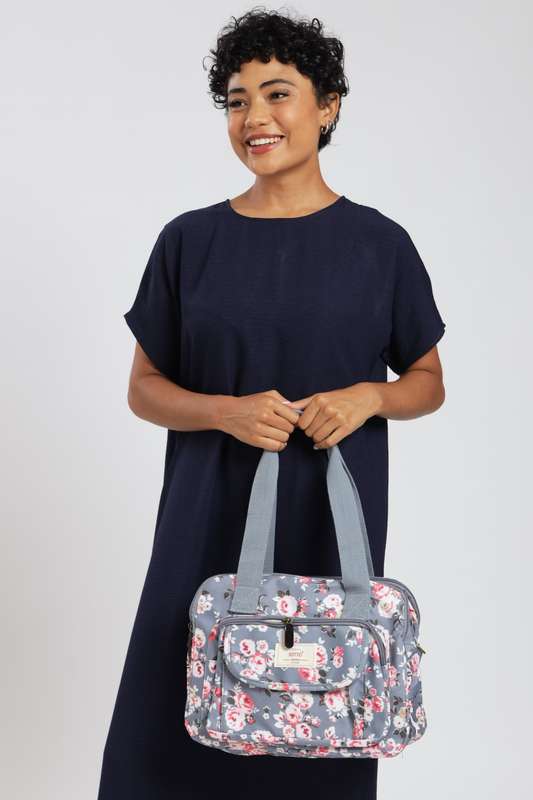 ladies Luxury Travel Crossbody Mummy Handbag With Multiple Compartments & Wide Strap