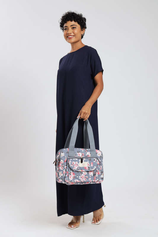 ladies Luxury Travel Crossbody Mummy Handbag With Multiple Compartments & Wide Strap