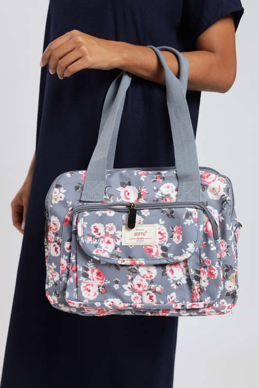 ladies Luxury Travel Crossbody Mummy Handbag With Multiple Compartments & Wide Strap