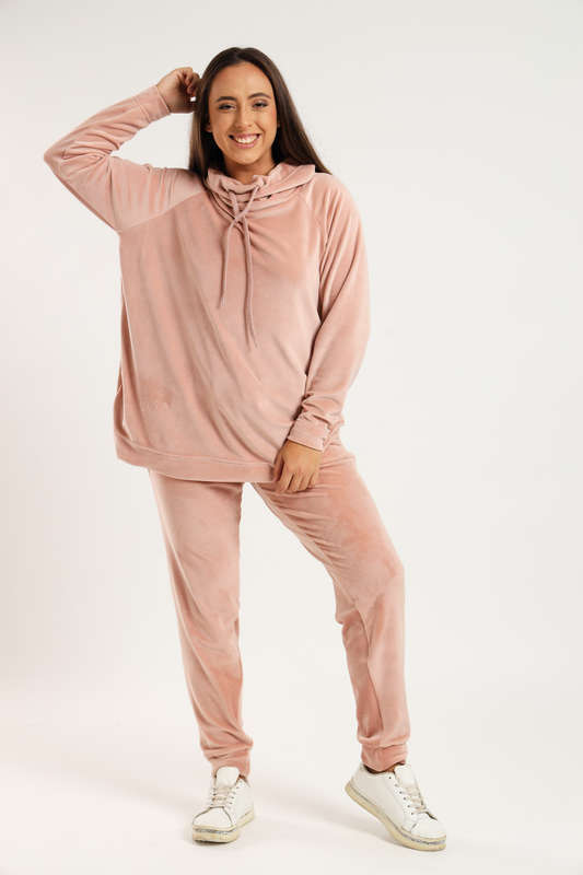 Anastasia Plush Poloneck Oversized 2 Piece Tracksuit Set