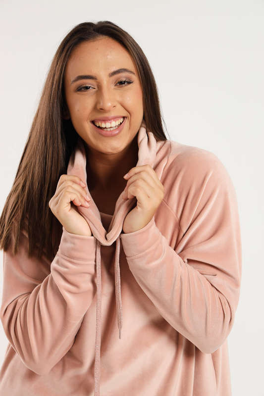 Anastasia Plush Poloneck Oversized 2 Piece Tracksuit Set