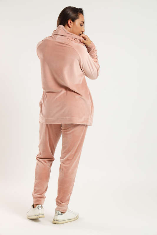 Anastasia Plush Poloneck Oversized 2 Piece Tracksuit Set