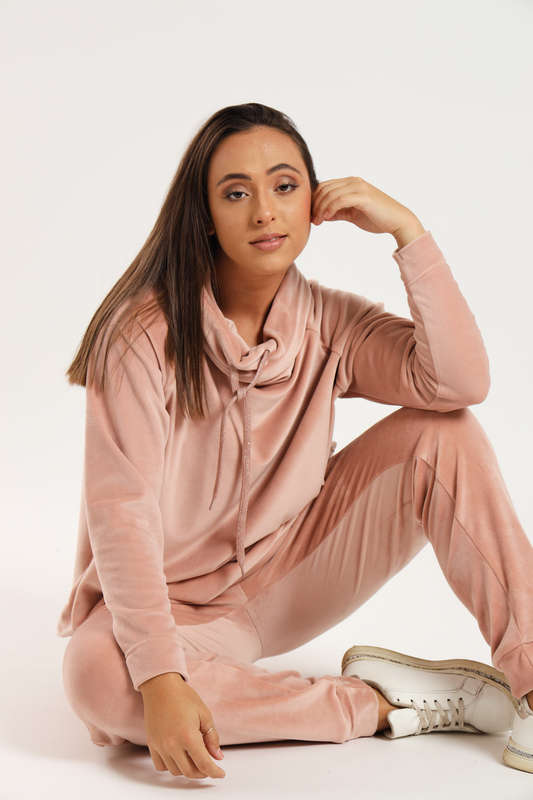 Anastasia Plush Poloneck Oversized 2 Piece Tracksuit Set