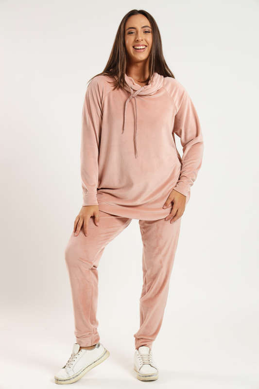 Anastasia Plush Poloneck Oversized 2 Piece Tracksuit Set