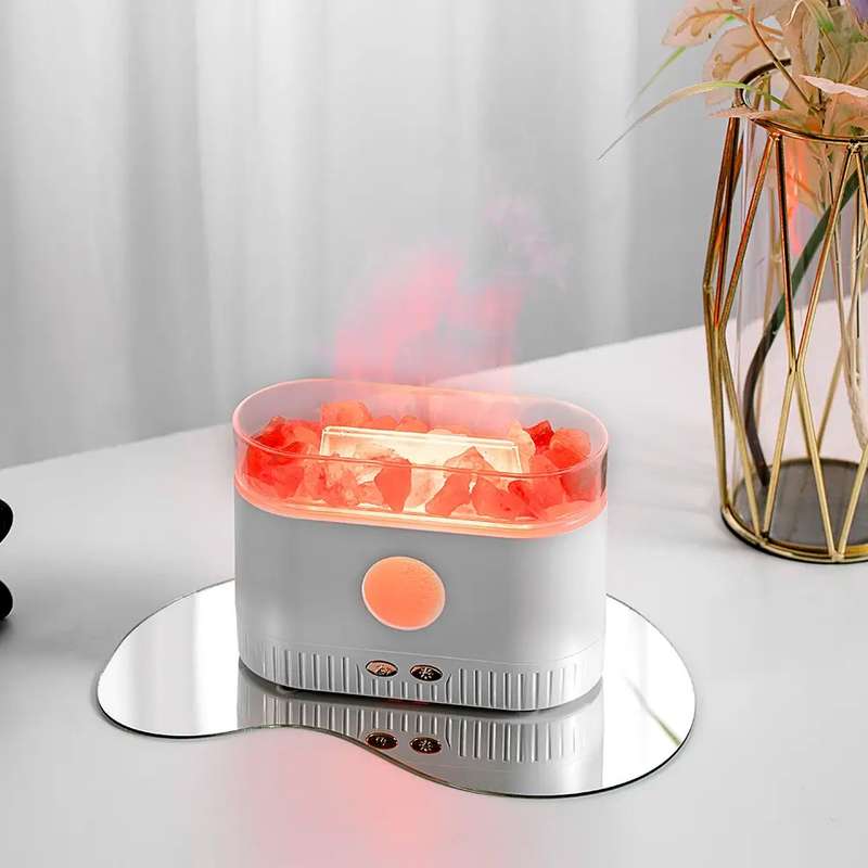 Crystal Salt Stone Flame Aroma Diffuser