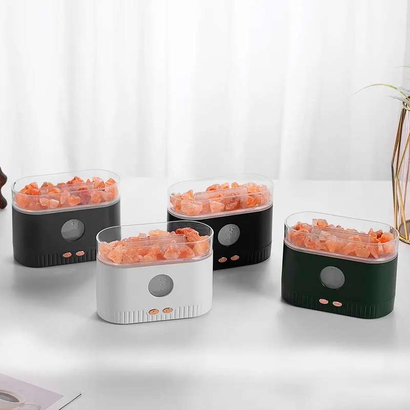 Crystal Salt Stone Flame Aroma Diffuser