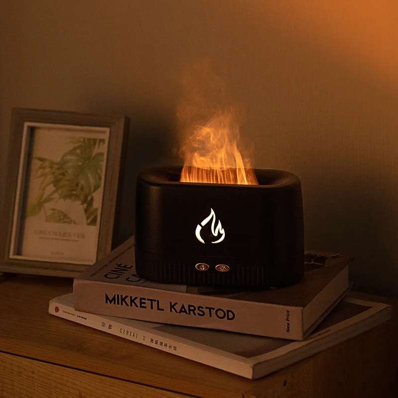 Crystal Salt Stone Flame Aroma Diffuser